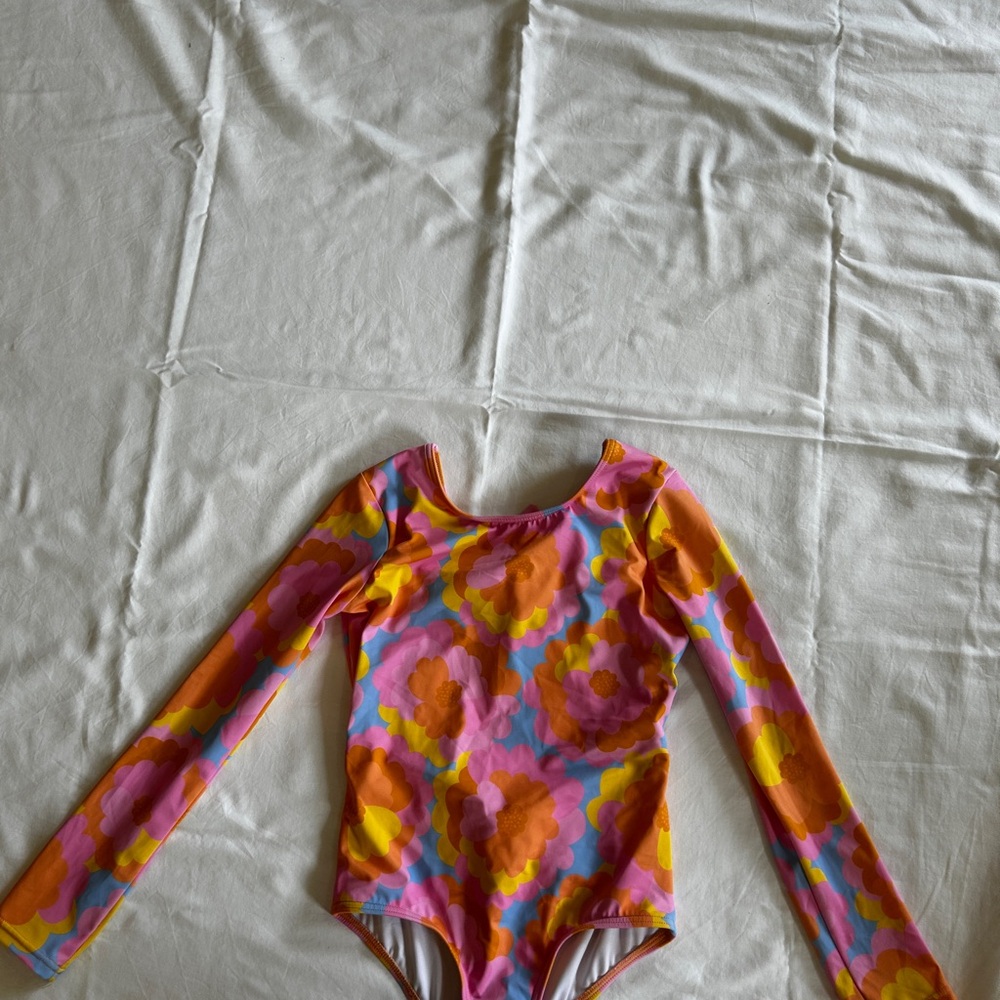 Billabong Kids Swim One Piece - Pink and Orange Floral